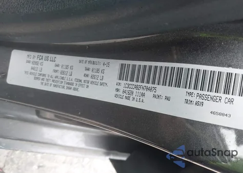 2015 Chrysler 200 Limited из США, поврежденный, VIN 1C3CCCAB2FN704075